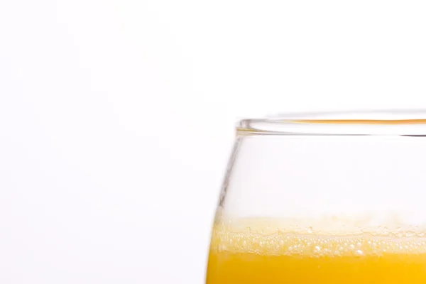 Fresh juice in glass on white background. — Stock Photo, Image