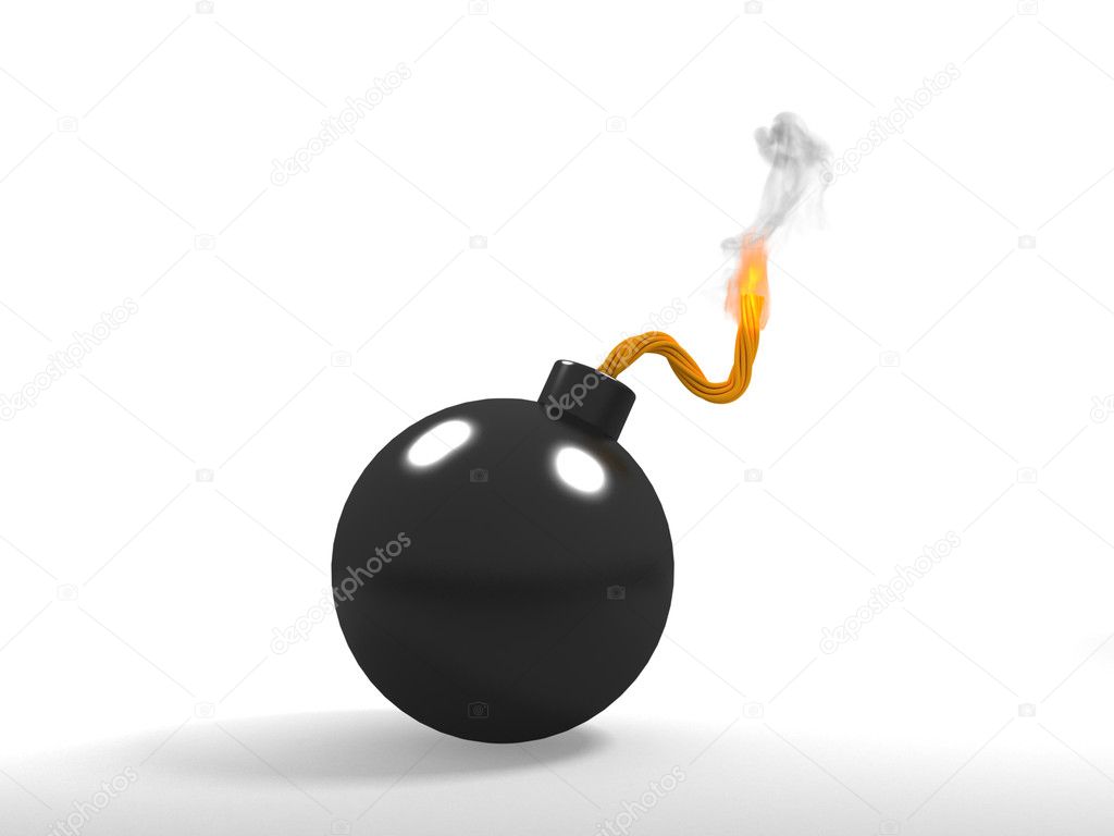 Burning bomb