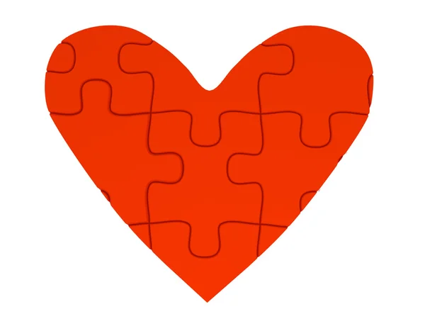 Puzzle serce — Zdjęcie stockowe