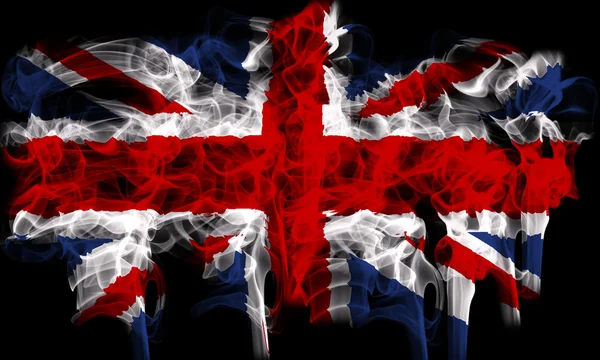 Kouření vlajka Velké Británie, Velká Británie — Stock fotografie