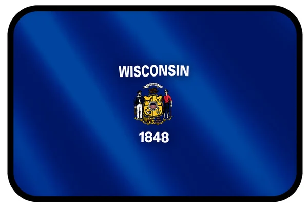 Flaga stanowa wisconsin — Zdjęcie stockowe