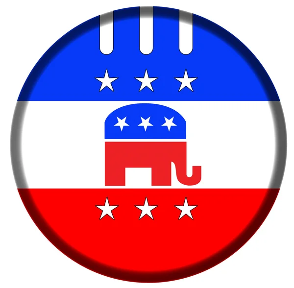 Botão de crachá republicano — Fotografia de Stock