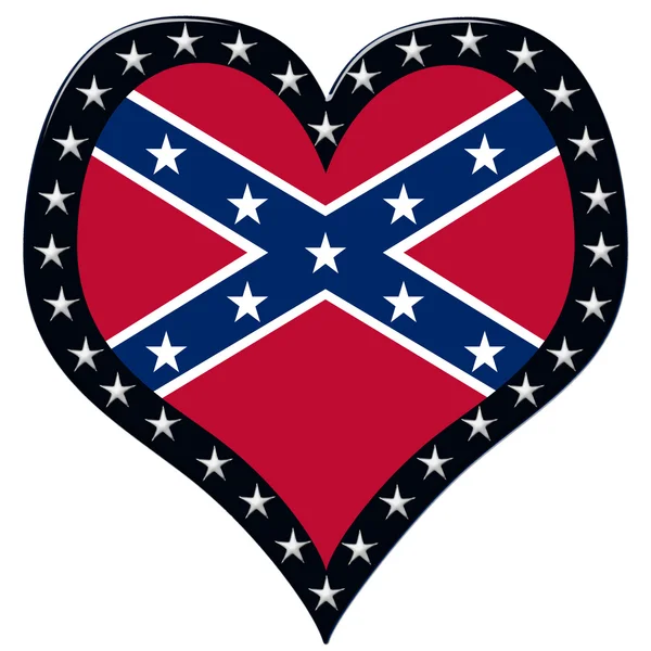 Coração Confederado — Fotografia de Stock