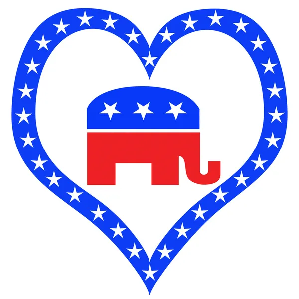 Emblema repubblicano su bianco — Foto Stock