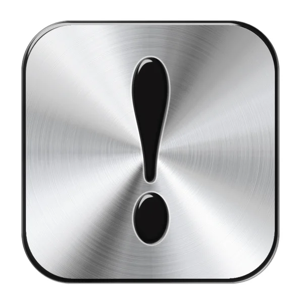 Chrome Attention Button — Stock Photo, Image