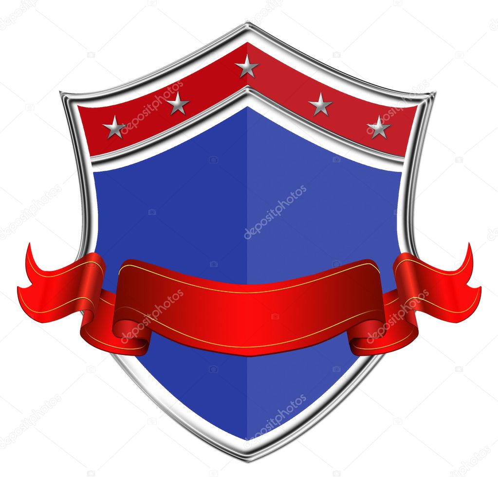 Shield with Ribbon