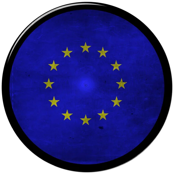 Europejskiej przycisk metalowe — Zdjęcie stockowe