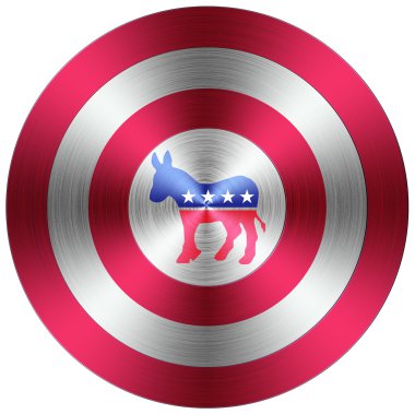 Democrats metallic button clipart