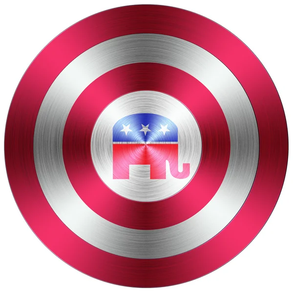 Botón metálico republicano — Foto de Stock