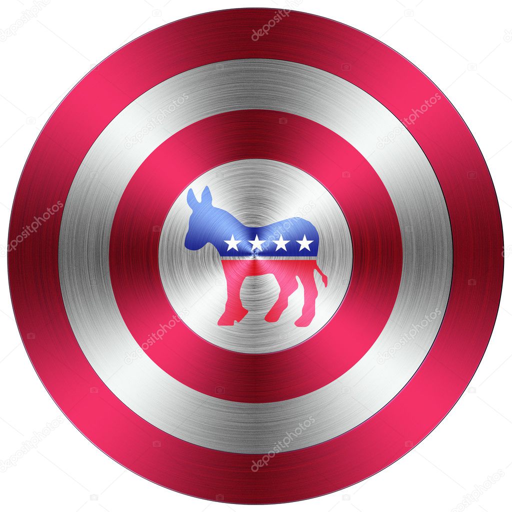 Democrats metallic button