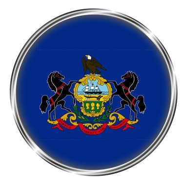 düğme rozet Pennsylvania