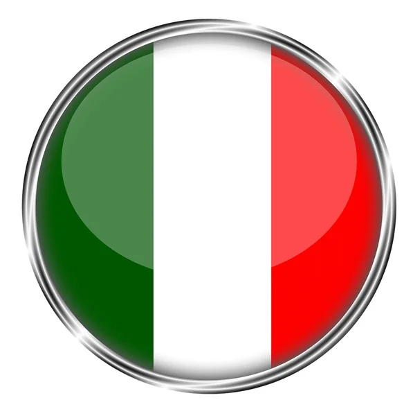 Emblema de botão da Itália — Fotografia de Stock