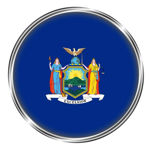 New York düğme rozeti — Stok fotoğraf