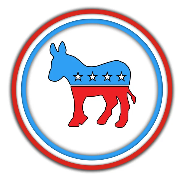 民主党-按钮 — 图库照片