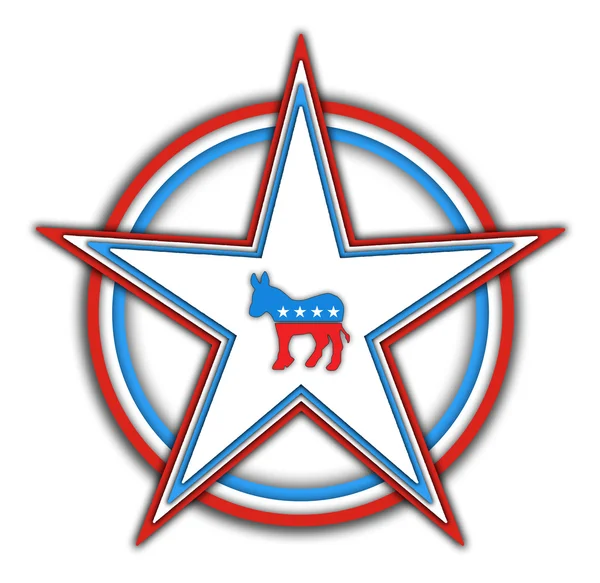 Botão democratas — Fotografia de Stock