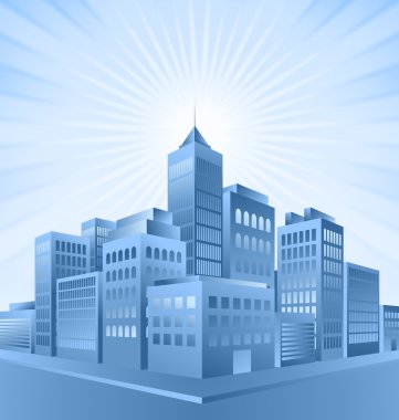 Blue City Sunrise clipart