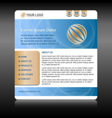 Website template layout clipart
