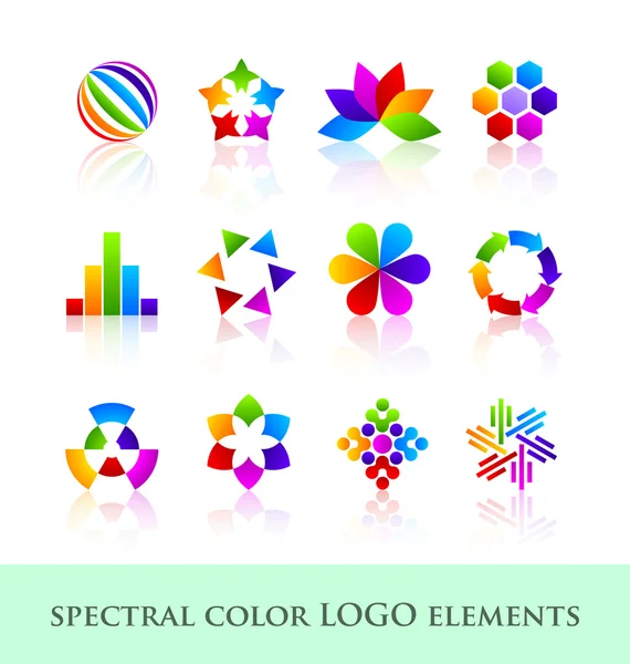 Logotipo Elementos — Vetor de Stock