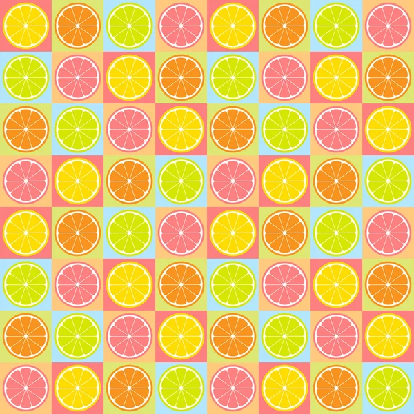 Bezešvé citrusové vzory — Stockový vektor