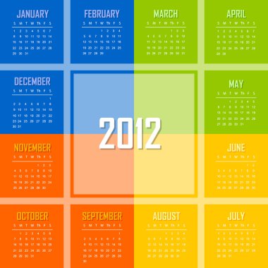 Calendar 2012 clipart