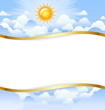 Cloudy day template clipart