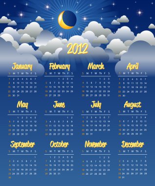 Calendar 2012 clipart