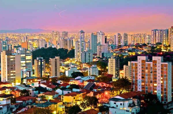 São Paulo & Night Lights — стокове фото