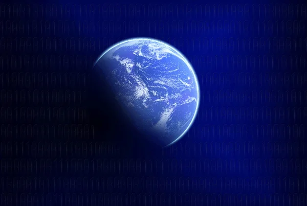 Planet on blue background — Stock Photo, Image