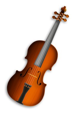 Violin on white clipart