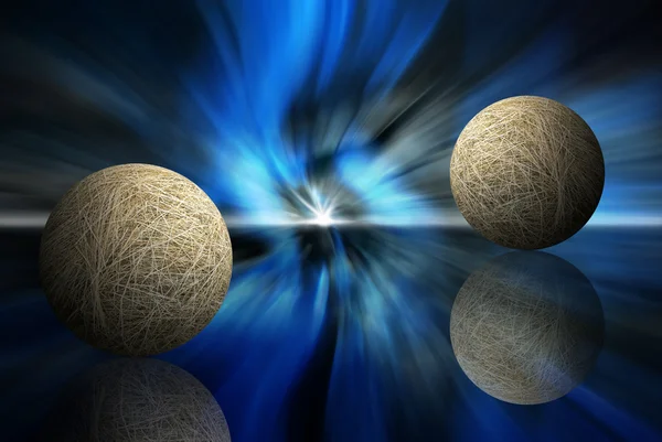 Two hay spheres — Stock Photo, Image