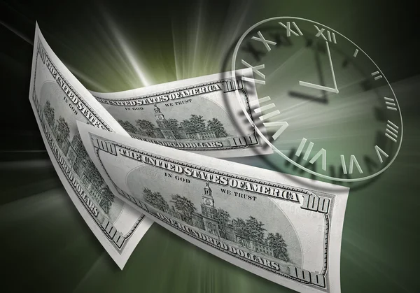 Έννοια χρόνου & χρήματα — Φωτογραφία Αρχείου