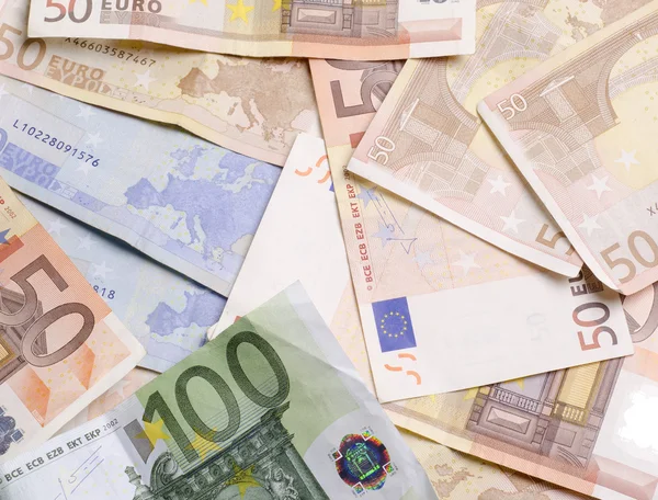 Muito dinheiro em euros. Fundo monetário do euro . — Fotografia de Stock