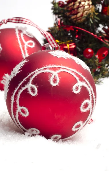 Red decoration balls — Stock Photo, Image