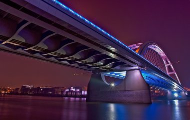 Bratislava Apollo bridge at night clipart