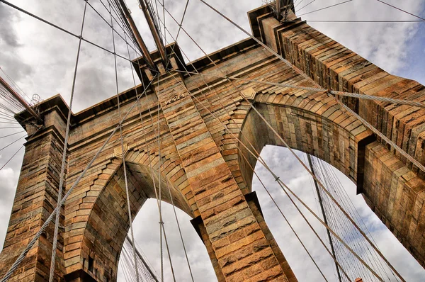 Brooklyn detalhe ponte — Fotografia de Stock
