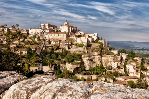 Provence falu gordes táj — Stock Fotó