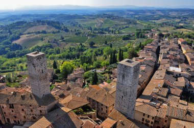 San Gimignano view from the tower clipart