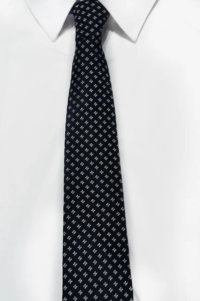 Business tie in white shirt — Stock Photo, Image