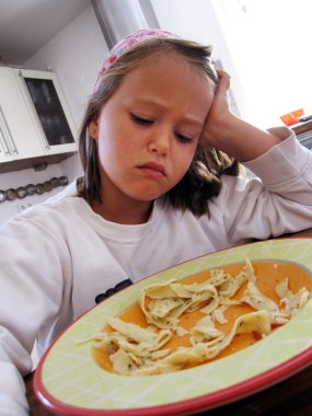 Girl eating clipart