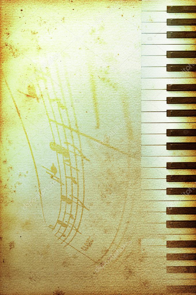 Old piano paper