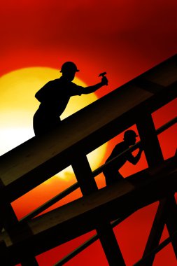 Roof worker clipart
