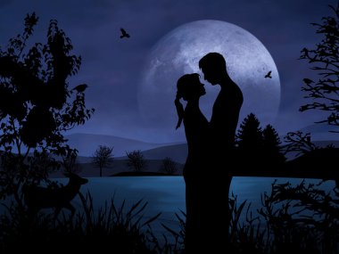 Couple in Romance clipart