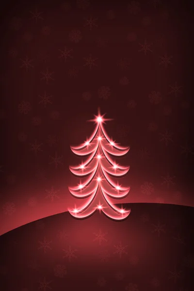 Weihnachtsbaum in der Nacht — Stockfoto