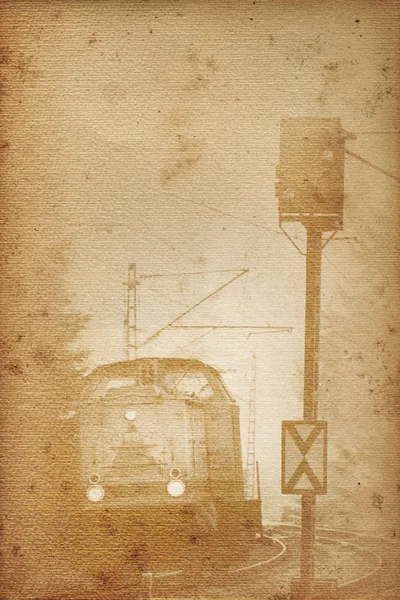 Vecchia carta ferroviaria — Foto Stock