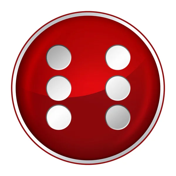 Round Button with Symbol — Stock Photo, Image