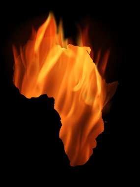 Burning Africa clipart