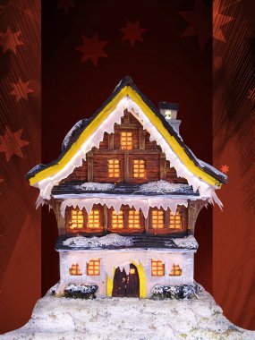 Christmas house clipart