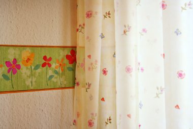 Wallpaper with curtain clipart