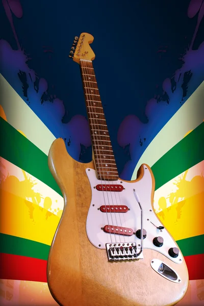 Gitara z plamami — Zdjęcie stockowe
