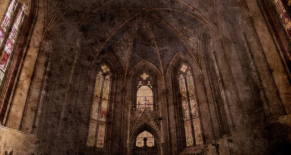 Stary kościół retro — Zdjęcie stockowe